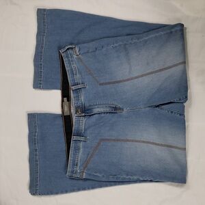 70's vibe Torrid stretchy high rise flare jeans with unique embroidery.